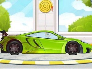 Sports Car Wash 2D Online Game for Kids - Car Cleaning Game