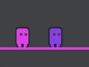Purple And Pink 2 Player Cooperative Game