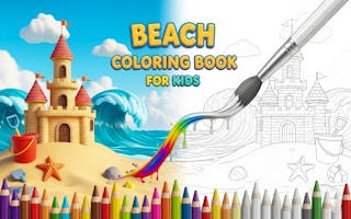 Beach Coloring Book for Kids - Free Online Coloring Game
