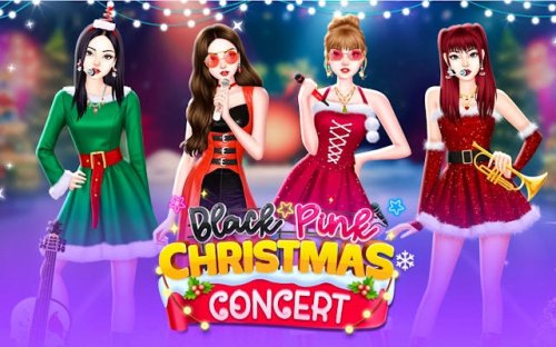 Black Pink Christmas Concert Dress Up Game