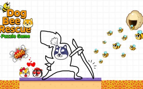 Dog Bee Rescue: Draw to Save Puzzle Adventure