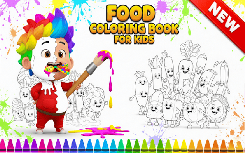 Food Coloring Book for Kids - Fun Online Coloring Game