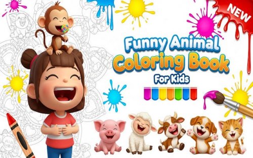 Funny Animal Coloring Book for Kids - Free Creative Game