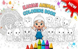 Kawaii Animal Coloring Book - Free Relaxing Art Game