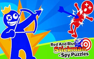 Red And Blue Stickman Spy Puzzles: Archery Adventure