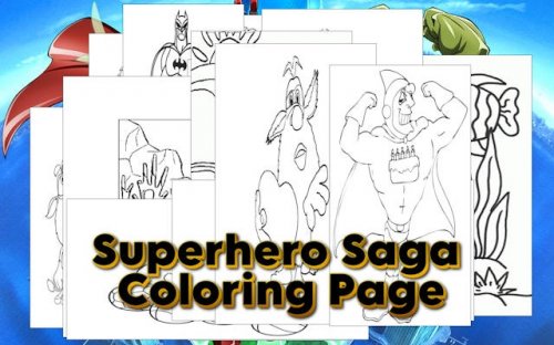 Superhero Saga Coloring Book Game